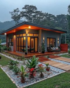 Mẫu nhà đẹp 6m x 8m